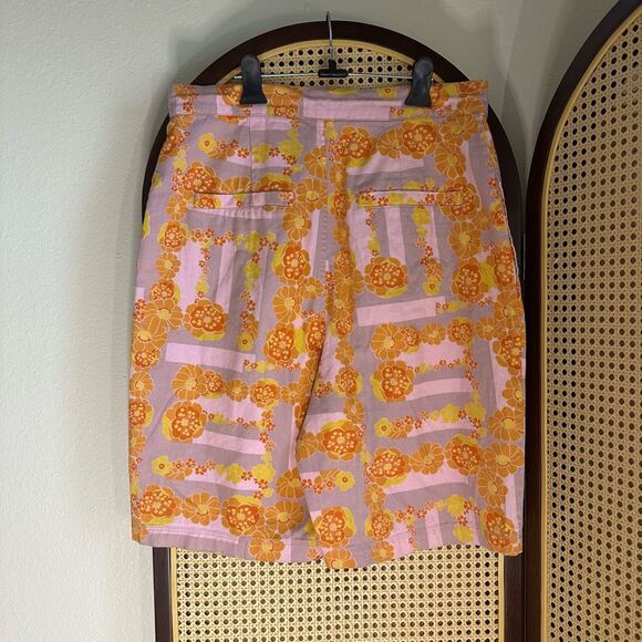 Free People Floral Bermuda Denim Shorts Multicolor‎ Size 14 - Picture 2 of 6